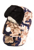 Sakkas Alex Unisex  Ushanka Faux Fur Windproof Trapper Aviator Hat Removable Mask#color_18217-Camo-1