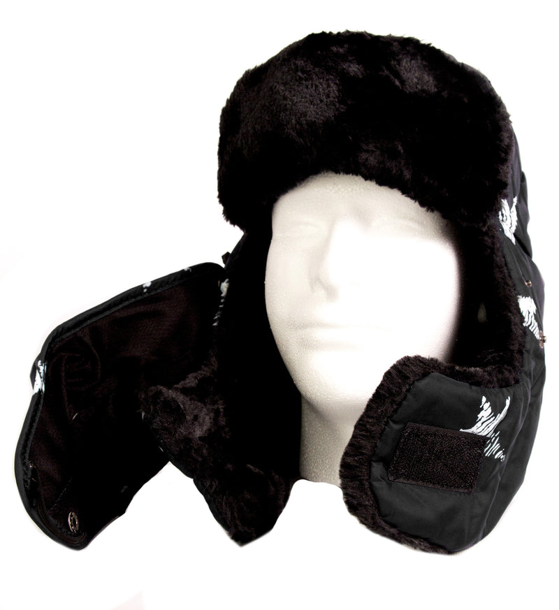 Sakkas Alex Unisex  Ushanka Faux Fur Windproof Trapper Aviator Hat Removable Mask