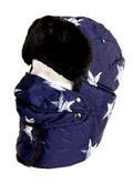 Sakkas Alex Unisex  Ushanka Faux Fur Windproof Trapper Aviator Hat Removable Mask#color_18220-navy