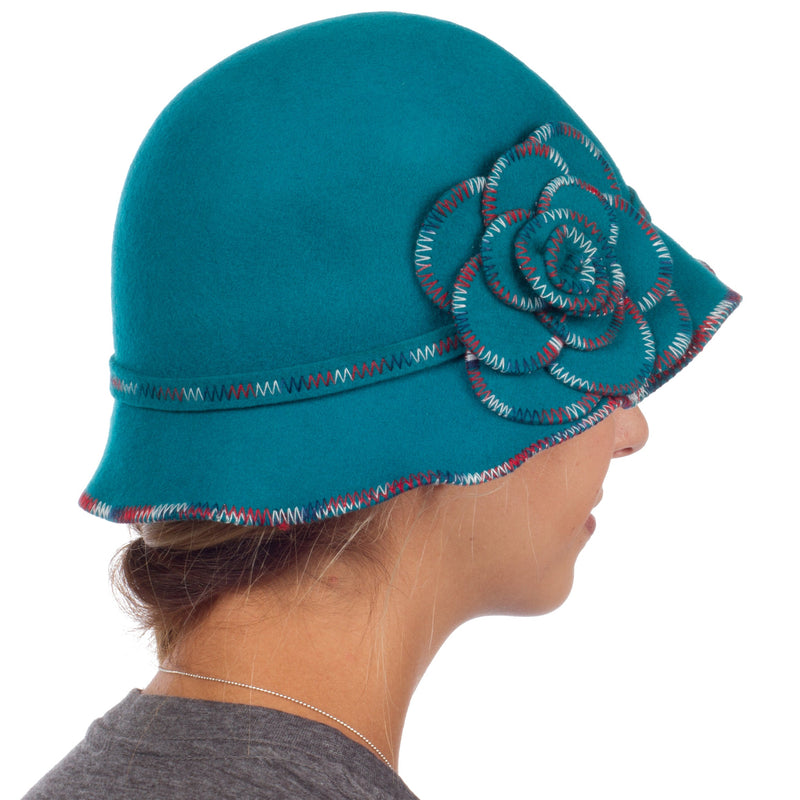 Sakkas Madeline Vintage Style Wool Cloche Hat