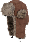 Sakkas Morgan Unisex Faux Fur Trooper Hat#color_Brown