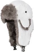 Sakkas Morgan Unisex Faux Fur Trooper Hat#color_Ivory