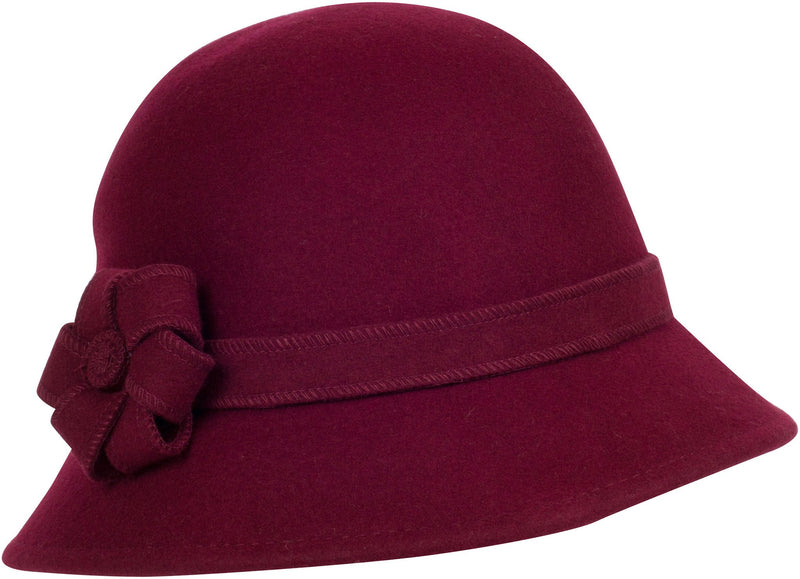 Sakkas Molly Vintage Style Wool Cloche Hat