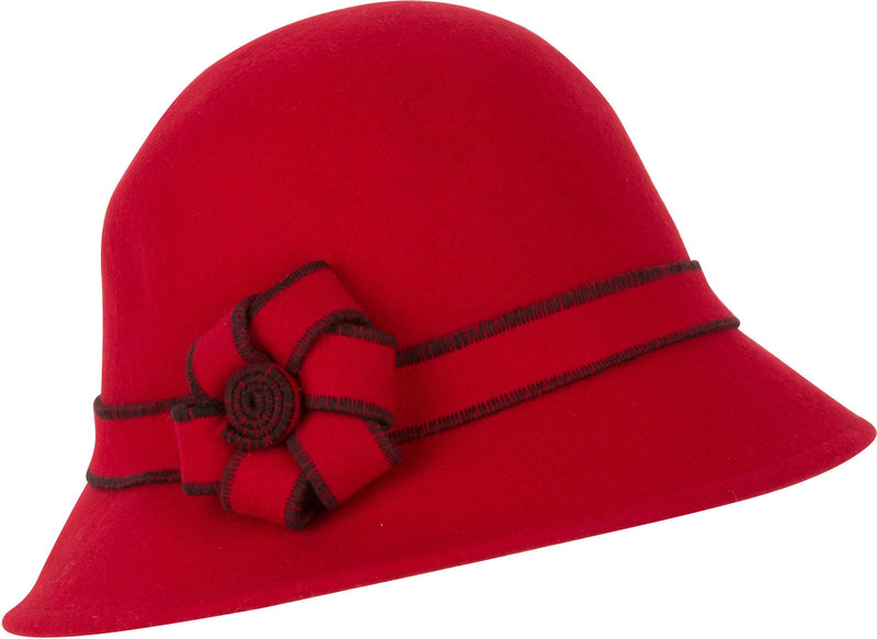 Sakkas Molly Vintage Style Wool Cloche Hat