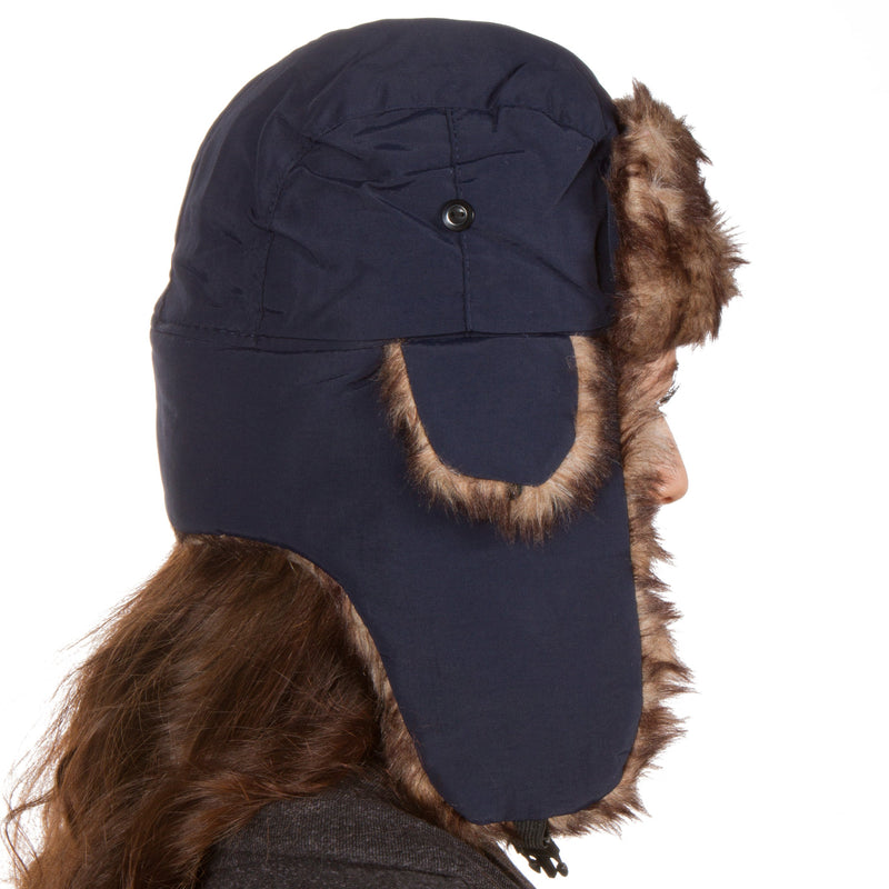 Sakkas Jamie Unisex Faux Fur Nylon Trooper Hat