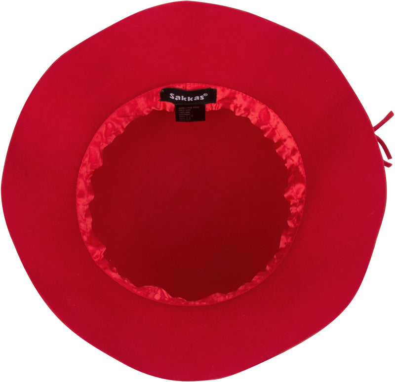 Sakkas Gloria Vintage Style Wool Cloche Hat