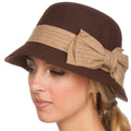 Sakkas Georgia Vintage Style Bucket Hat #color_Brown