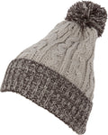 Sakkas Effie Unisex Heather Multi Colored Pom Pom Knit Beanie Hat#color_Grey