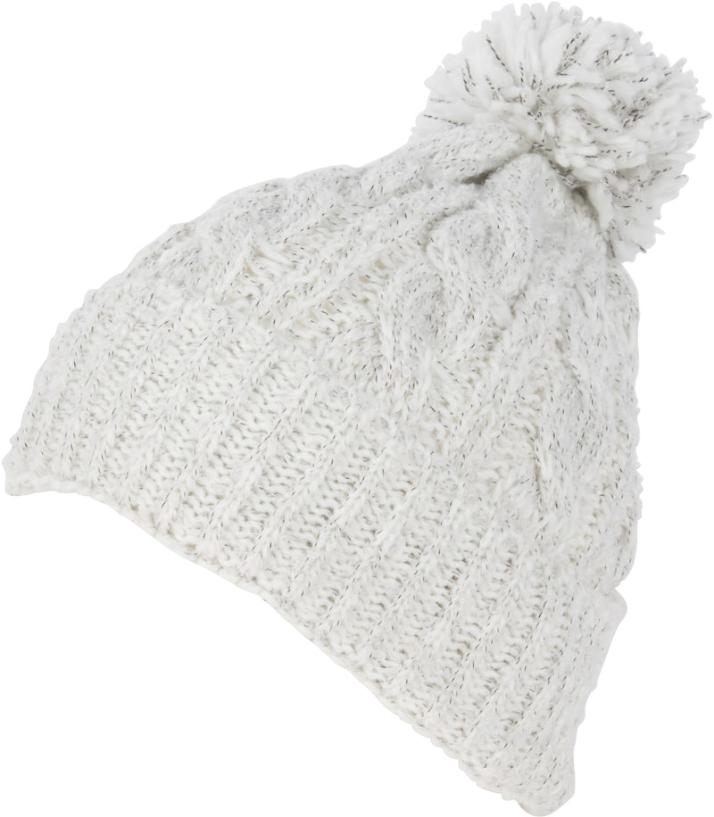 Sakkas Greer Unisex Heathered Textured Knit Pom Pom Beanie Hat