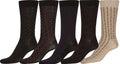 Sakkas Avi Men's Classic Patterned and Colorful Design Dress Socks Asst 5-packs#color_ Style3