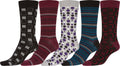 Sakkas Avi Men's Classic Patterned and Colorful Design Dress Socks Asst 5-packs#color_ Style6