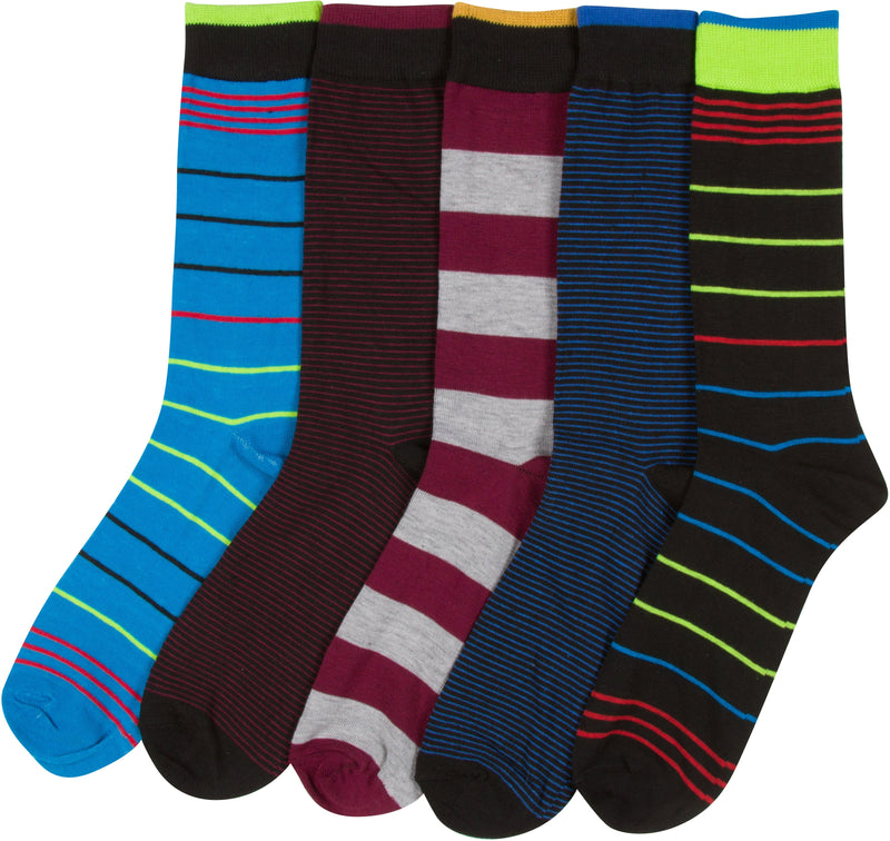 Sakkas Avi Men's Classic Patterned and Colorful Design Dress Socks Asst 5-packs