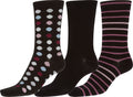 Sakkas Bahar Womens Cute Colorful Design Crew High Socks Assorted 3-packs#color_ Style6