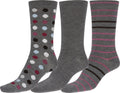 Sakkas Bahar Womens Cute Colorful Design Crew High Socks Assorted 3-packs#color_ Style7