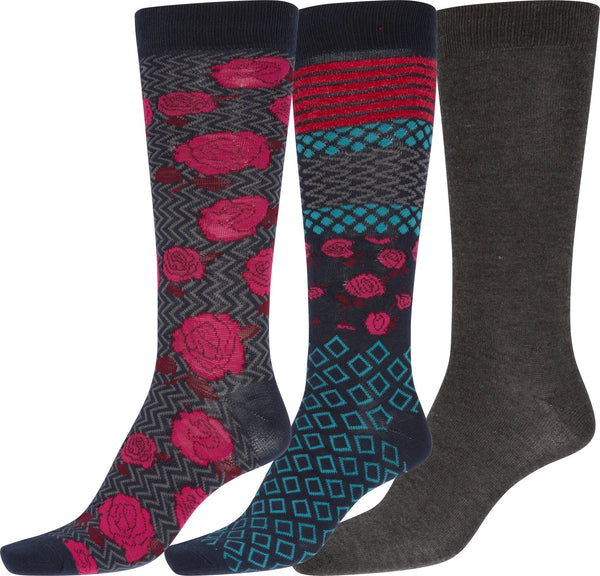 Sakkas Alpa Womens Cute Colorful Design Knee High Socks Assorted 3-packs#color_ Style1