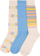 Sakkas Alpa Womens Cute Colorful Design Knee High Socks Assorted 3-packs