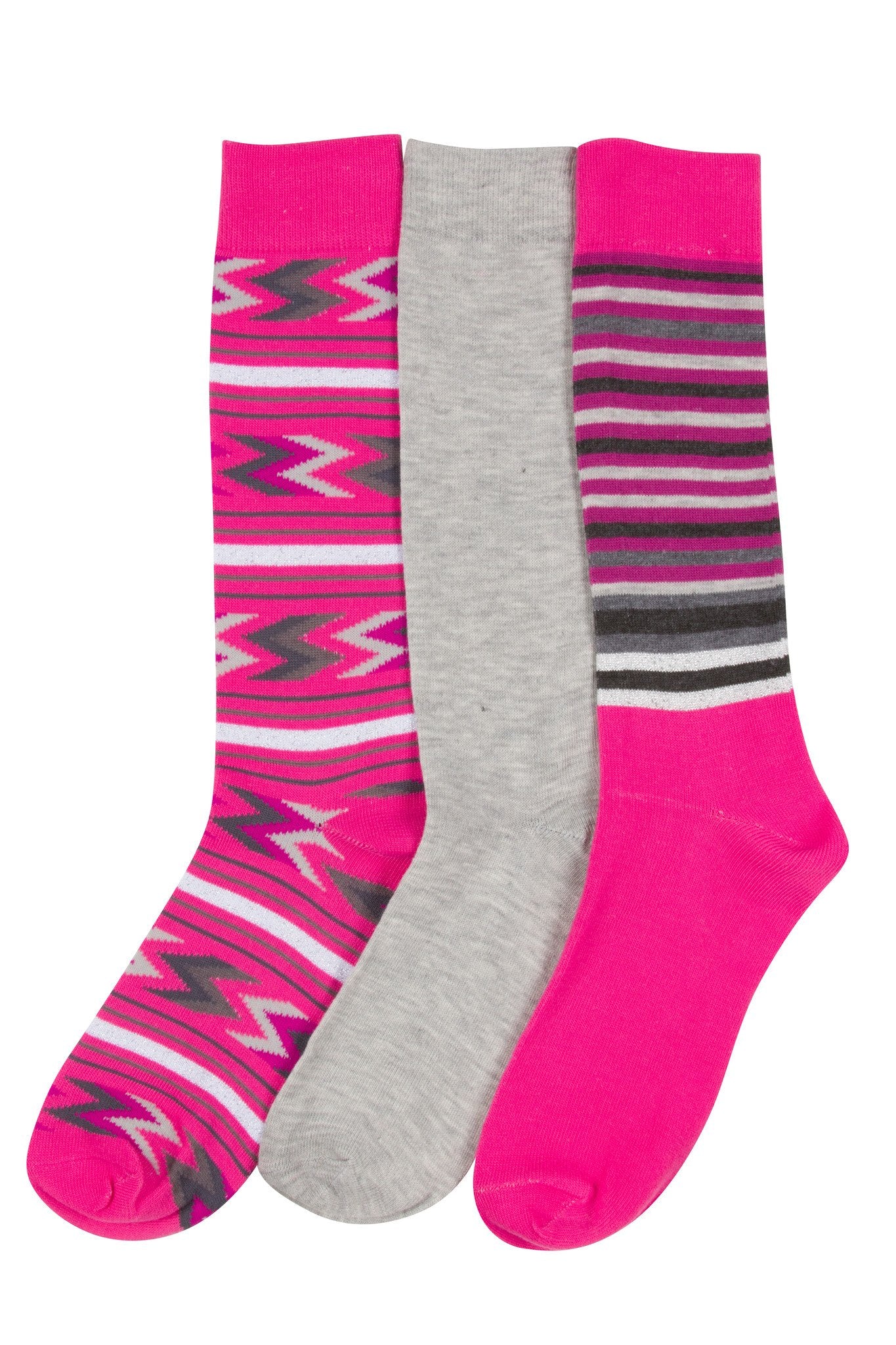 Sakkas Alpa Womens Cute Colorful Design Knee High Socks Assorted 3-pac