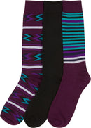 Sakkas Alpa Womens Cute Colorful Design Knee High Socks Assorted 3-packs