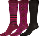 Sakkas Bina Womens Cute Colorful Design Knee High Socks Assorted 3-packs