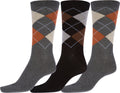 Sakkas Men's Classic Patterned Dress Socks Value 6-Pack#color_Argyle3-Pack