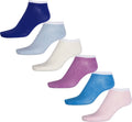 Sakkas Women's Combed Cotton Ankle Socks Assorted 6-Pack#color_Pastel