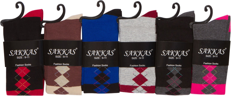 Sakkas Women's Cotton Blend Knee High Socks Assorted Pack