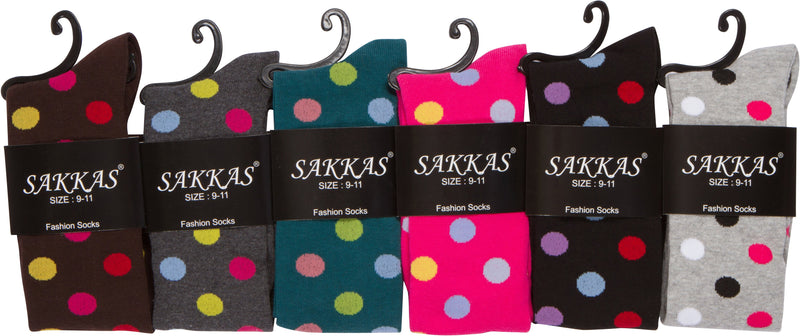 Sakkas Women's Cotton Blend Knee High Socks Assorted Pack