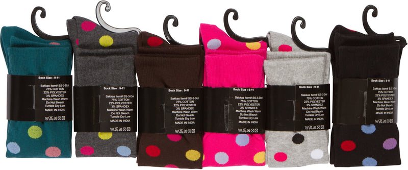Sakkas Women's Cotton Blend Knee High Socks Assorted Pack