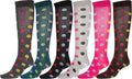Sakkas Women's Cotton Blend Knee High Socks Assorted Pack#color_Dot6-Pack