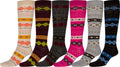 Sakkas Women's Cotton Blend Knee High Socks Assorted Pack#color_ColorfulDesign