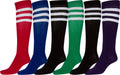 Sakkas Women's Cotton Blend Knee High Socks Assorted Pack#color_Refree6-Pack