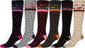 Sakkas Women's Cotton Blend Knee High Socks Assorted Pack#color_Reindeer6-Pack
