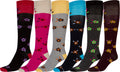 Sakkas Women's Cotton Blend Knee High Socks Assorted Pack#color_Smallflowers