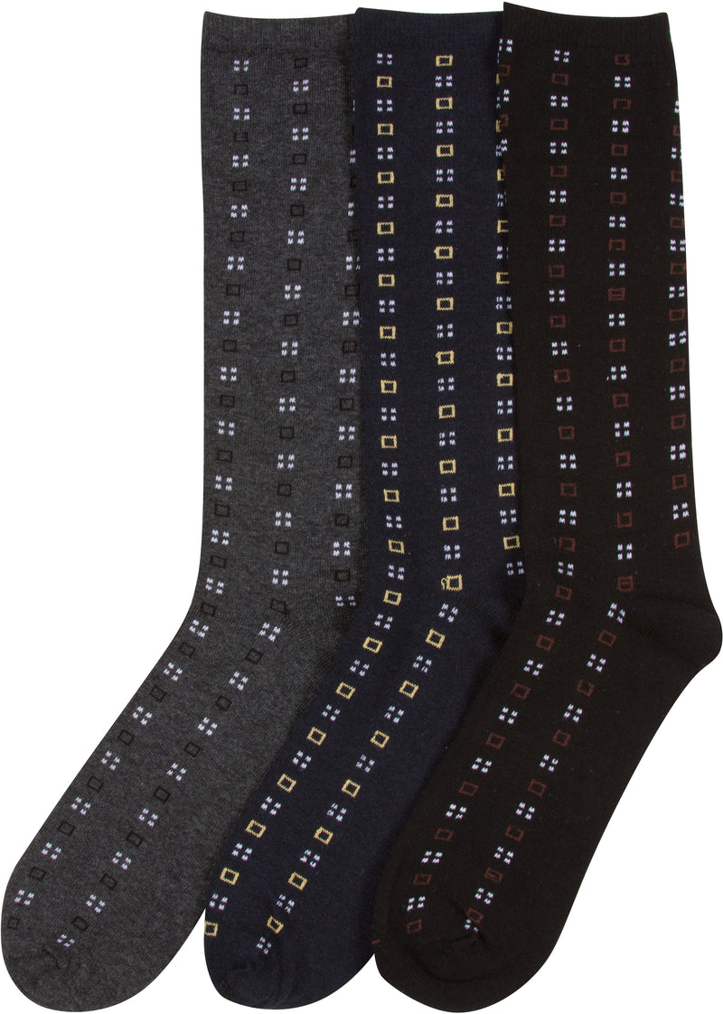 Sakkas Aayu Men's Classic Patterned and Colorful Design Dress Socks Asst 3-packs
