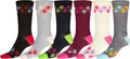 Sakkas Women's Poly Blend Soft and Stretchy Crew Pattern Socks Assorted 6-pack#color_ArgDiamond