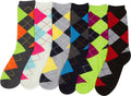 Sakkas Women's Poly Blend Soft and Stretchy Crew Pattern Socks Assorted 6-pack#color_ArgyleF