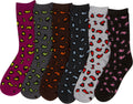 Sakkas Women's Poly Blend Soft and Stretchy Crew Pattern Socks Assorted 6-pack#color_LeopardSkin