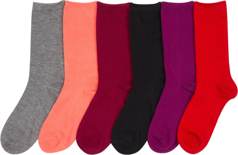 Sakkas Women's Poly Blend Soft and Stretchy Crew Pattern Socks Assorted 6-pack