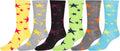 Sakkas Women's Poly Blend Soft and Stretchy Crew Pattern Socks Assorted 6-pack#color_Star