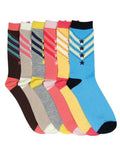 Sakkas Women's Poly Blend Soft and Stretchy Crew Pattern Socks Assorted 6-pack#color_Starry