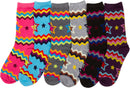 Sakkas Women's Poly Blend Soft and Stretchy Crew Pattern Socks Assorted 6-pack