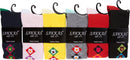 Sakkas Ladies Cute Colorful Design or Solid Knee High Socks Assorted 6-Pack