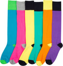 Sakkas Ladies Cute Colorful Design or Solid Knee High Socks Assorted 6-Pack