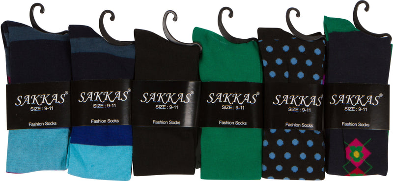 Sakkas 70801 Poly Blend Knee High Socks 6-Pack Sakkas 70801 Poly Blend Knee High Socks 6-Pack