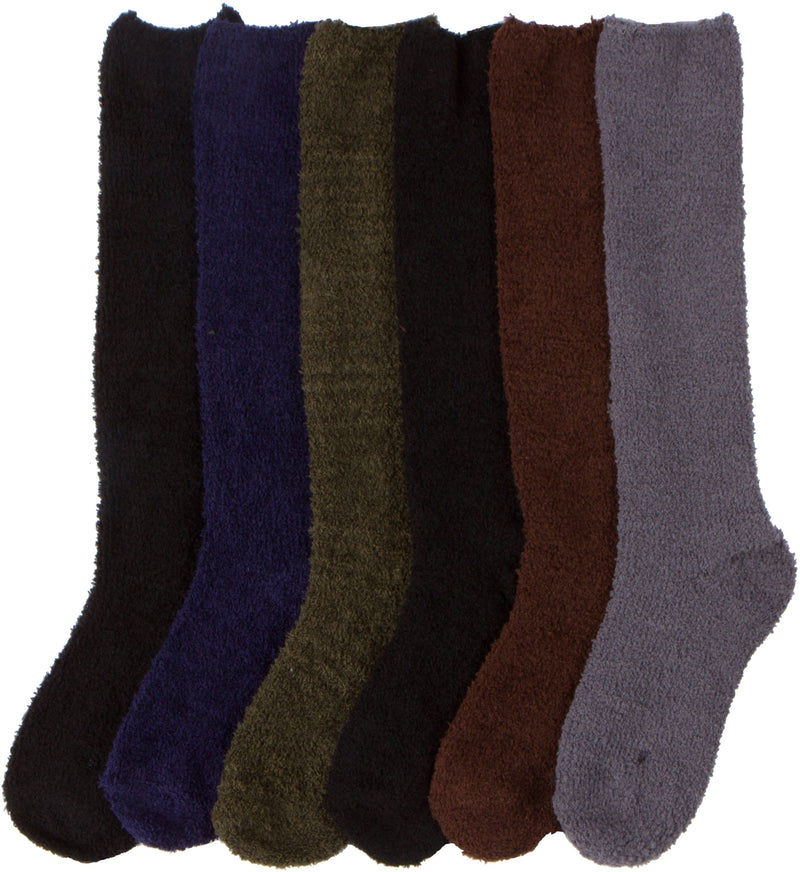 Sakkas Womens Extra Soft Fuzzy Knee High Assorted Pattern Socks 6-Pack