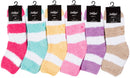 Sakkas Super Soft Anti-Slip Fuzzy Ankle Socks Value Assorted 6-Pack