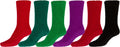 Sakkas Super Soft Anti-Slip Fuzzy Crew Socks Value Assorted 6-Pack#color_16802-pack11