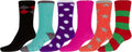 Sakkas Super Soft Anti-Slip Fuzzy Crew Socks Value Assorted 6-Pack#color_16802-pack1