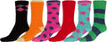 Sakkas Super Soft Anti-Slip Fuzzy Crew Socks Value Assorted 6-Pack#color_16802-pack2