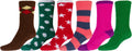 Sakkas Super Soft Anti-Slip Fuzzy Crew Socks Value Assorted 6-Pack#color_16802-pack3